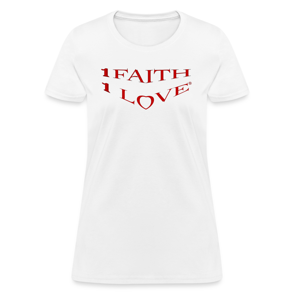 1Faith1Love Women's T-Shirt - white