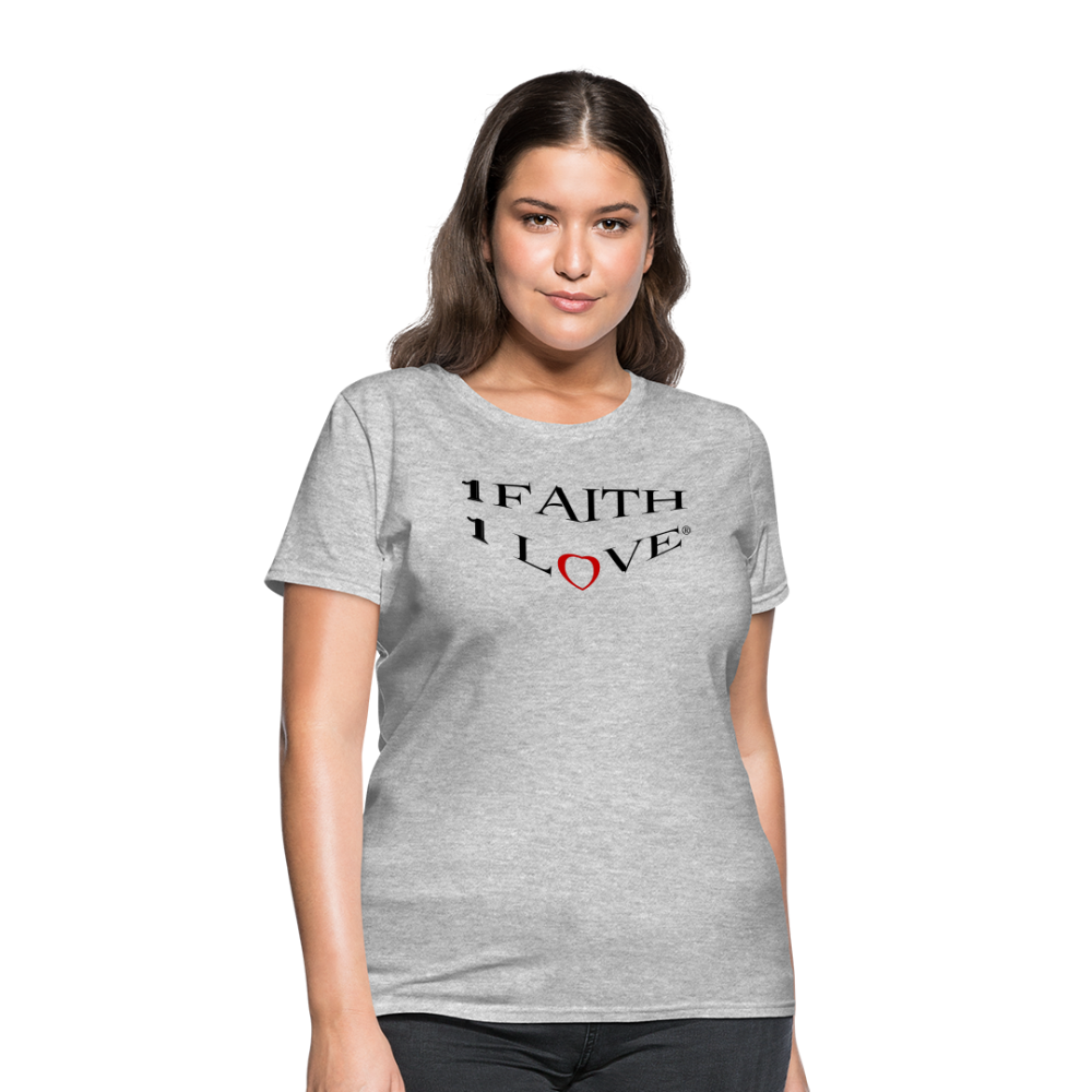 1Faith1Love Women's T-Shirt - heather gray