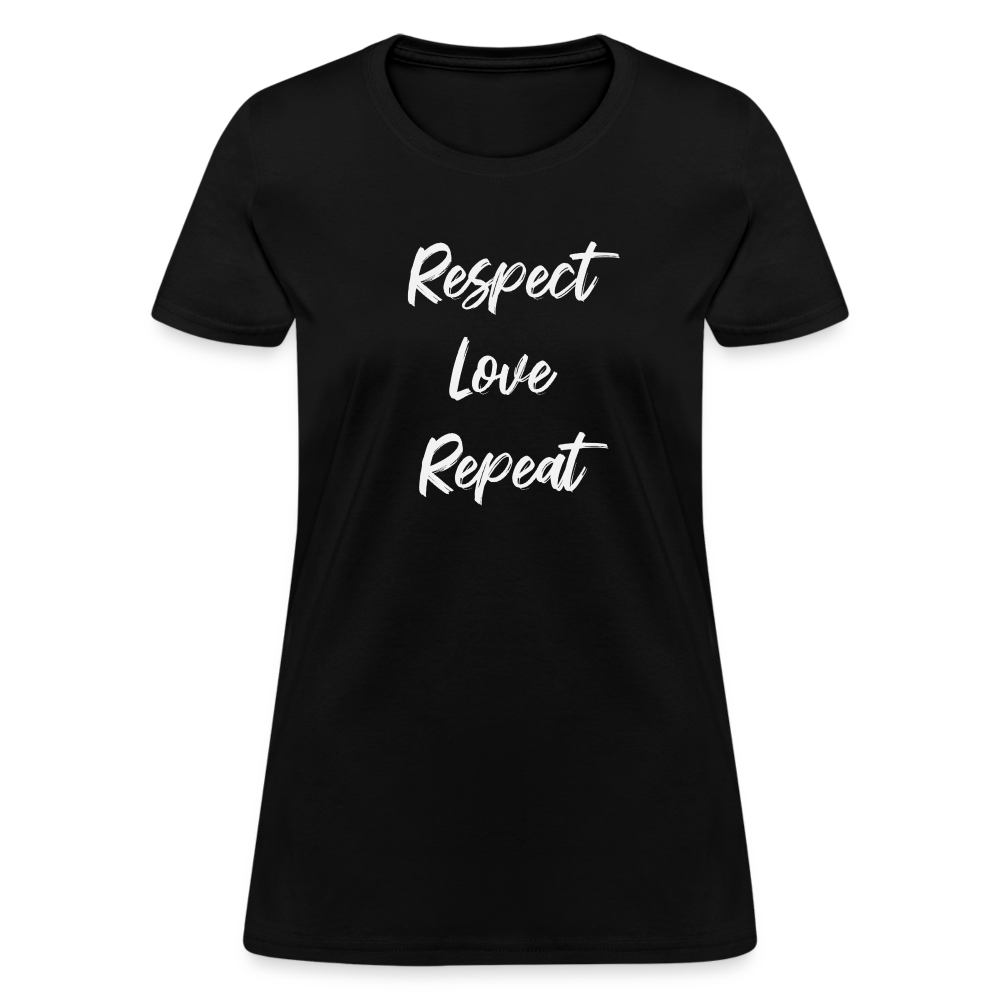 Respect Love Repeat Women's T-Shirt - black
