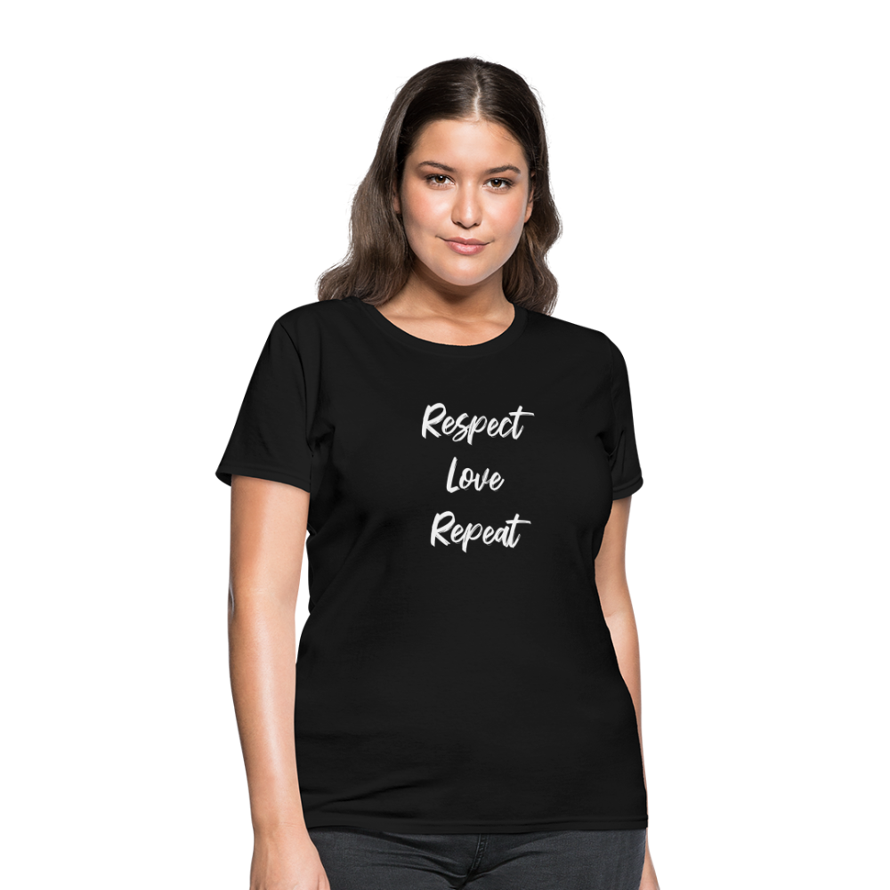 Respect Love Repeat Women's T-Shirt - black