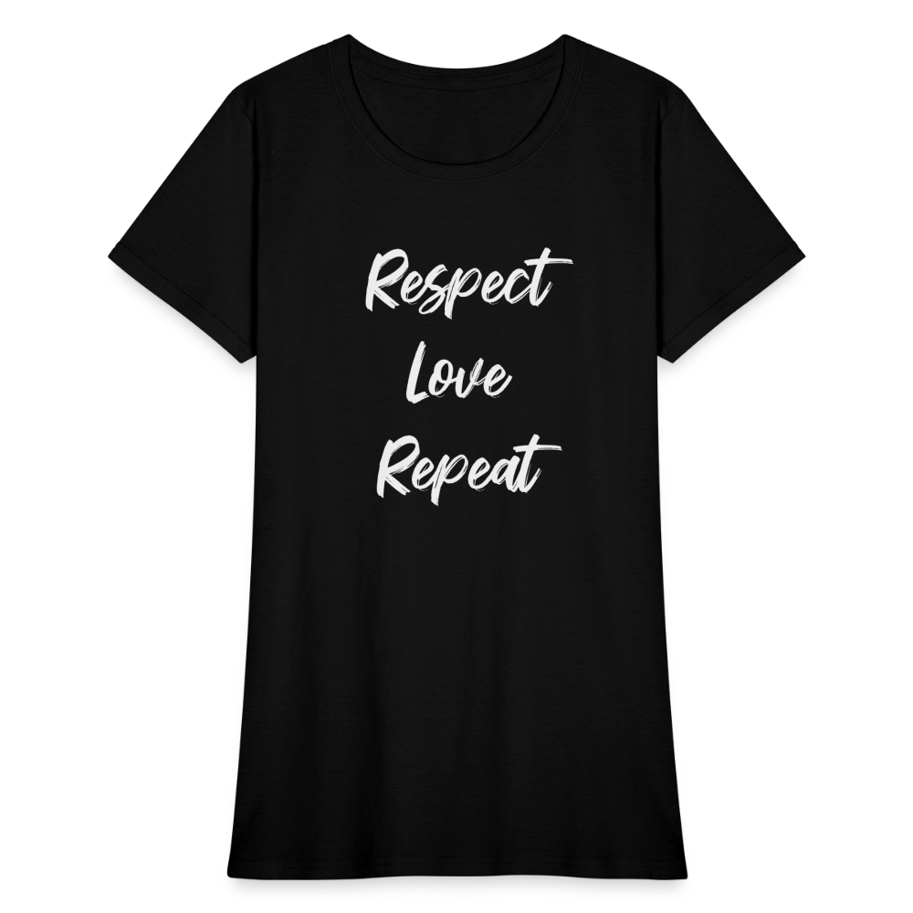 Respect Love Repeat Women's T-Shirt - black
