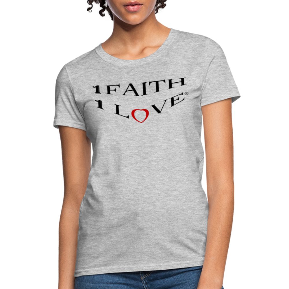 1Faith1Love Women's T-Shirt - heather gray
