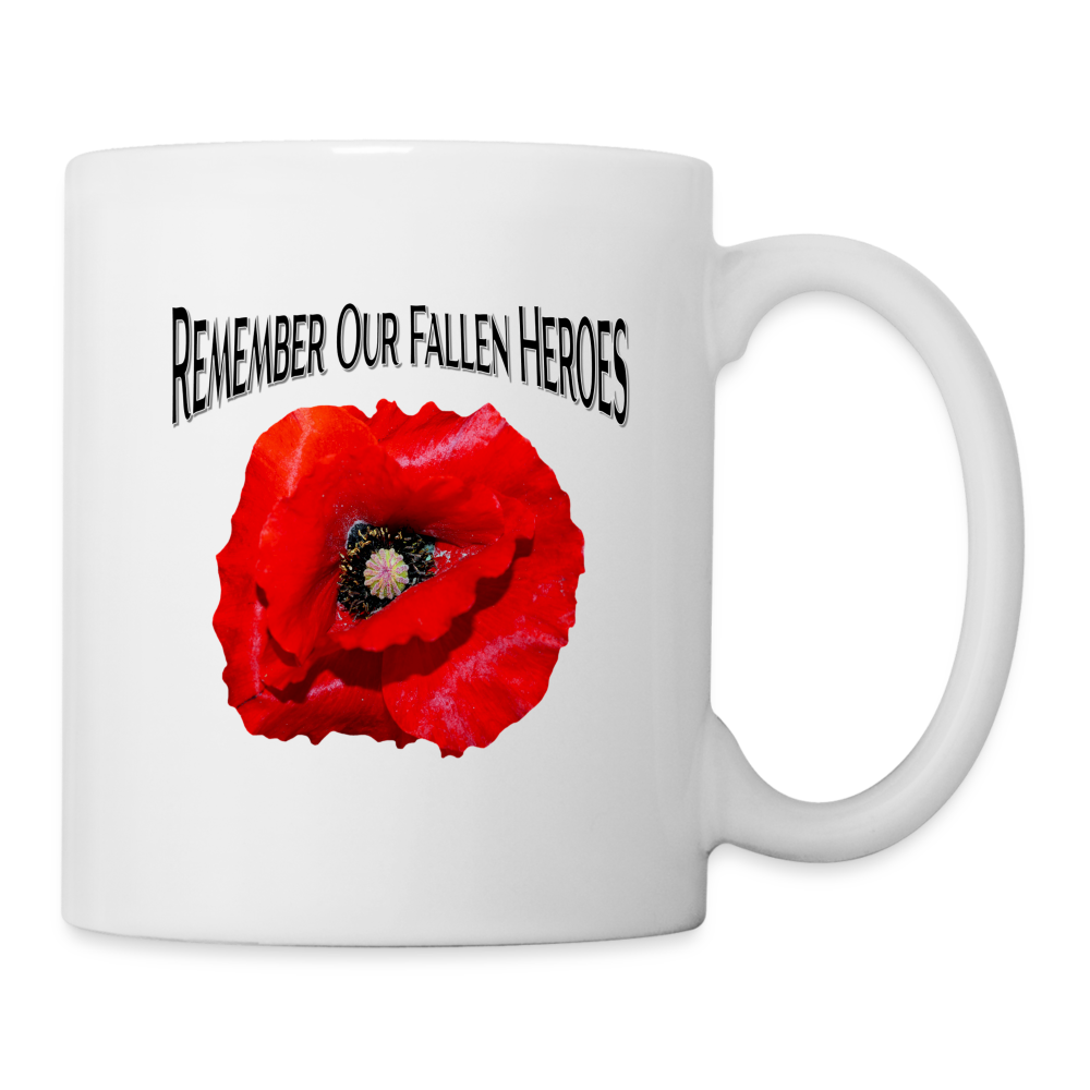 Remember Our Fallen Heroes Poppy Coffee/Tea Mug - white