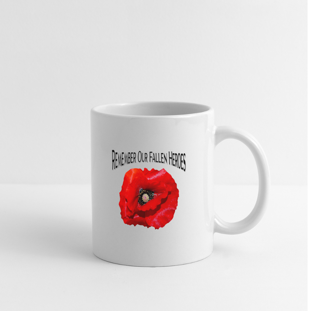 Remember Our Fallen Heroes Poppy Coffee/Tea Mug - white