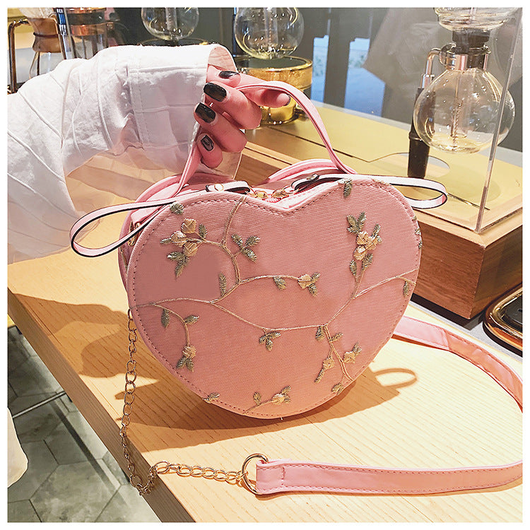 Shoulder bag female Korean lace love bag