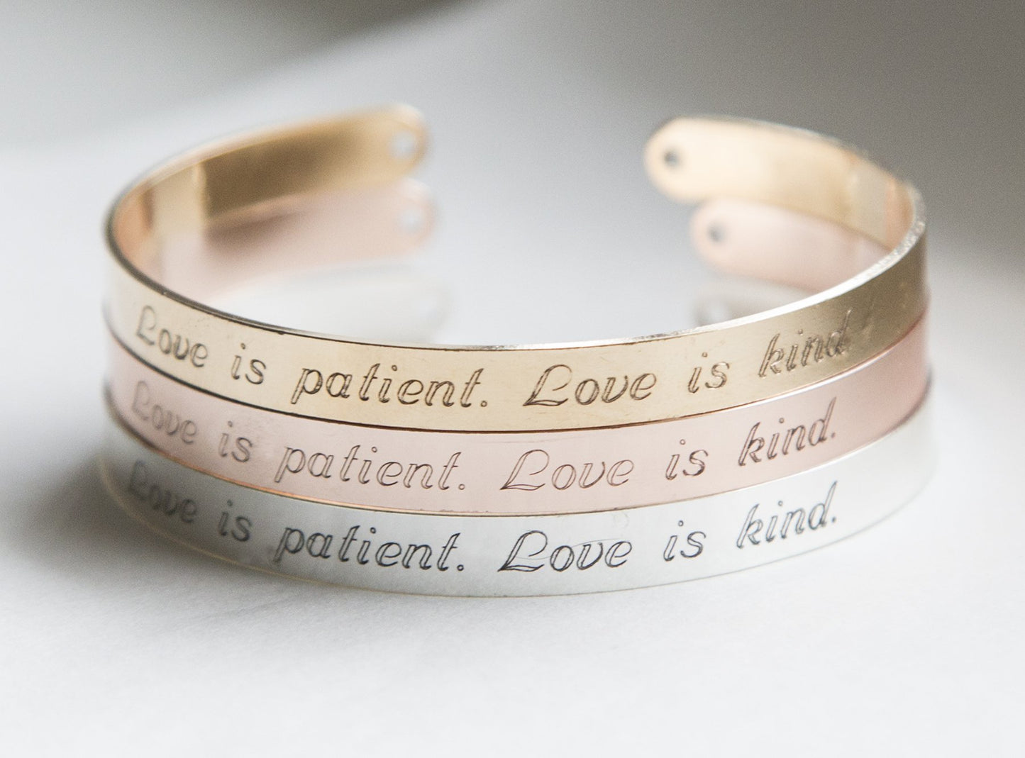 Love is Patient Love is Kind Bracelet