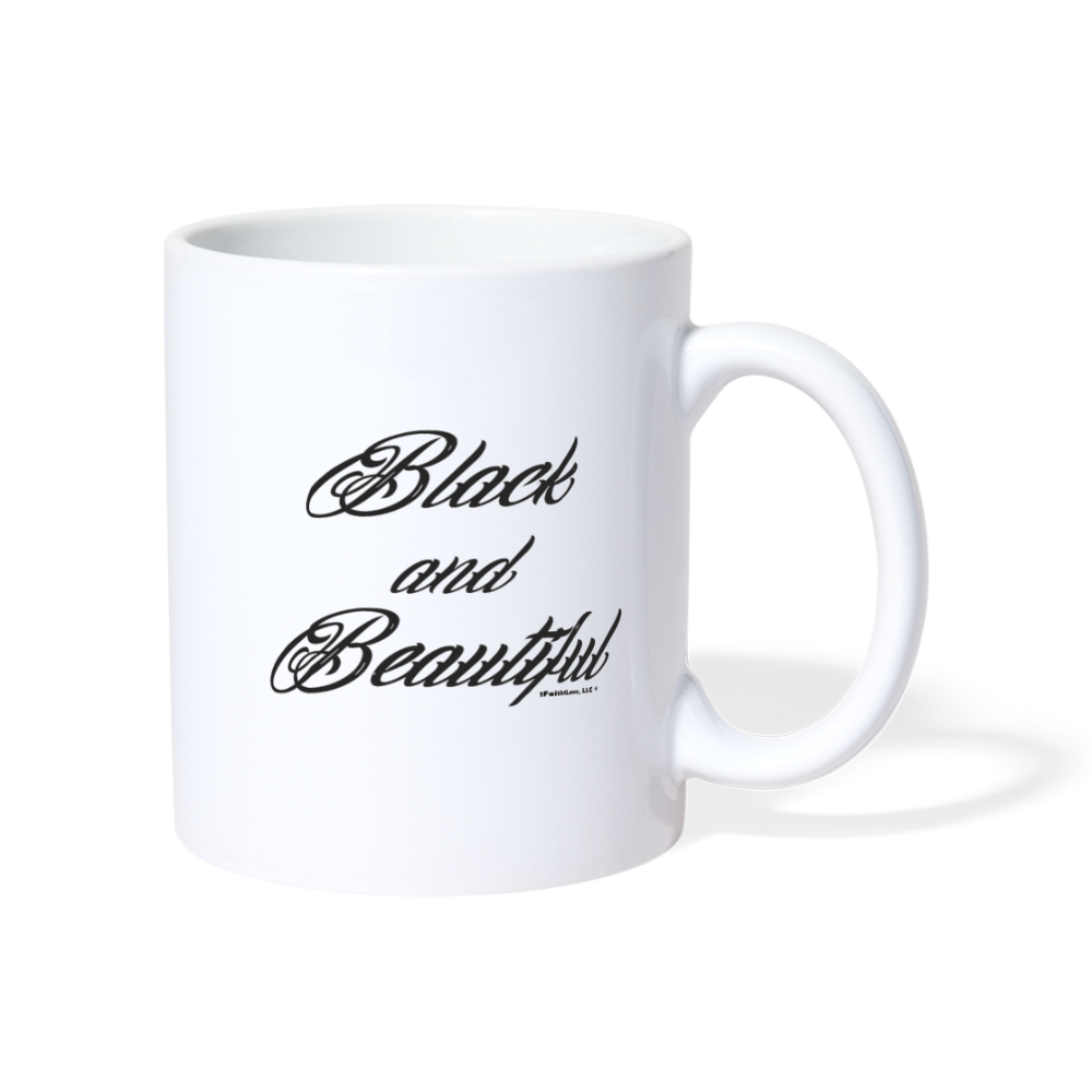 Black and Beautiful Mug - white