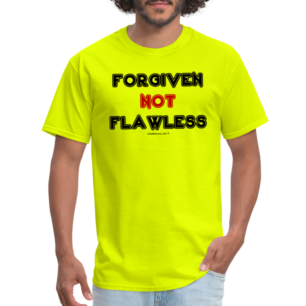 Forgiven Not Flawless Unisex Classic T-Shirt - safety green